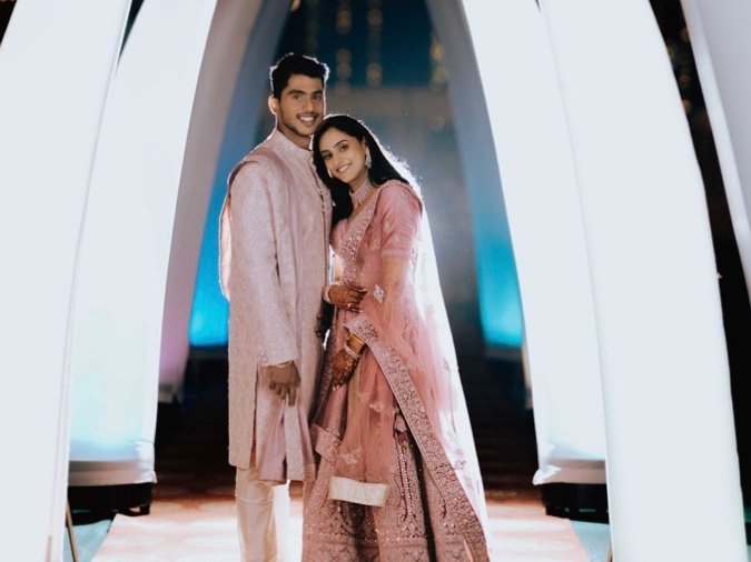 Beautiful couple at their wedding ceremony